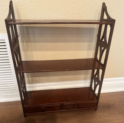 Vintage tier wood wall shelf - 3,