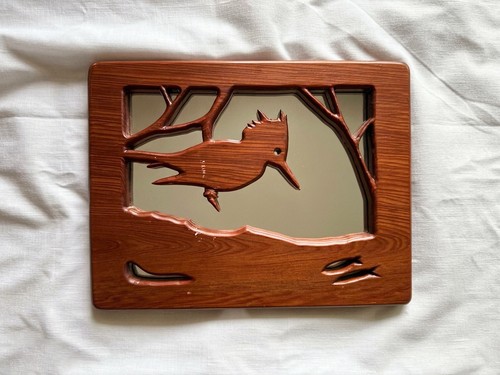 Vintage hand carved wood bird - hand,